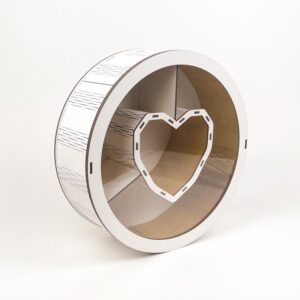 Pudełko z serduszkiem w środku 30cm w średnicy