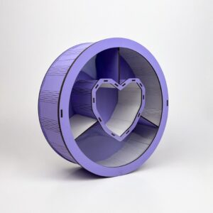 Pudełko z serduszkiem w środku 30 cm w średnicy