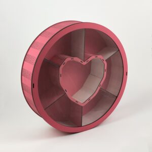 Pudełko z serduszkiem w środku 40cm w średnicy