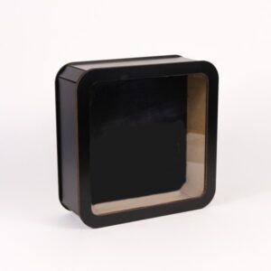 Pudełko kwadratowe czarne średnie
