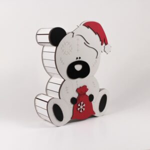 Pudełko miś z prezentem